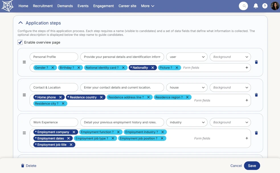 Multi-step Application