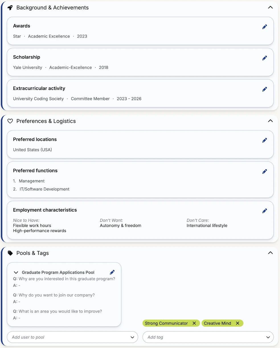 Additional Candidate Information
