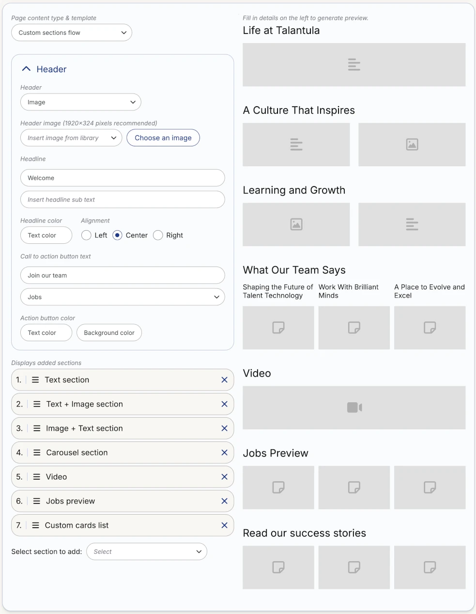 Custom Page Creation
