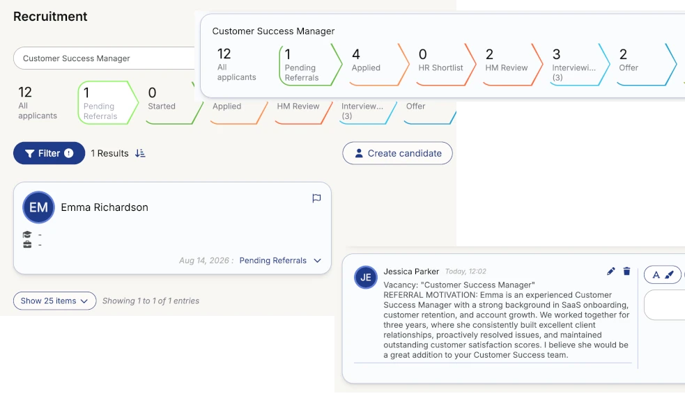 Pending Referrals Workflow Step